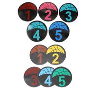VOSAREA 10pcs Soccer Training Discs Flat Markers Non-slip Football Spot Markers for Drills Gym Sports Fields with Bright Colors and Visible Numbers