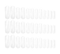 VOSAREA 120pcs Traceless Nails Box of False Nails for Salon Use Material Long Coffin Shape Design