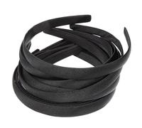 VOSAREA 12pcs Black Cloth Headbands No Teeth for DIY Hair Accessories, Simple Appearance Hair Hoops Suitable for Women, Headband Pack for Crafting and Everyday Use
