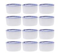 VOSAREA 12pcs Ceramic Water Bowl for Reptiles and Arachnids in Terrarium Small Blue Reptile Feeding Dish with Easy to Clean Design and Multi-arachnid Compatibility