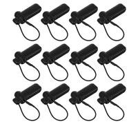 VOSAREA 12pcs Clothing Security Tags Plastic Anti-Theft Hard Tags with Smooth Surface Black for Luggage and Leather Goods Store Random Color