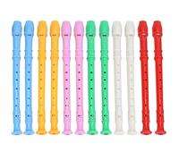 VOSAREA 12pcs Plastic Soprano Recorder with 8-hole German Style Flute Structure, Precise Tuning and Stable Pitch, Includes Cleaning Rod, for Classroom Teaching and Music Class