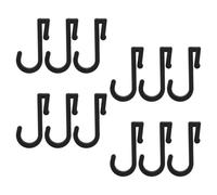 VOSAREA 12pcs Plastic Utility Hooks J Shaped Hook Simple Design Elegant Appearance Space-Saving Easy to Install for Entryway and Kitchen Organization is 2mm