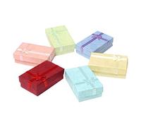 VOSAREA 12Pcs Small Jewellery Gift Boxes Bowknot Present Box for Earrings Rings Bracelets Necklace Storage Jewellery Packaging Box for Birthday Wedding Christmas Valentine S Day