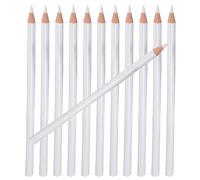 VOSAREA 12pcs White Colored Pencils Nail Art Dotting Pen Wood Material DIY Nail Designs Place on Manicure Tool for Natural and False Home Use