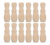 VOSAREA 12pcs Wood Cord Knob Tassels for Blinds, Sturdy Wooden Pull Cord Ends with Versatile Compatibility, Rustic Style Accessories for Curtains and Window Shutters in Home or Office