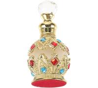 VOSAREA 15Ml Glass Travel Perfume Bottle Refillable Empty Fragrance Dispenser with Gold Round Cap for Essential Oils and Pocket Use