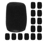 VOSAREA 15pcs black sponge microphone windscreen muff ballshaped for handheld mic use in dance halls and karaoke