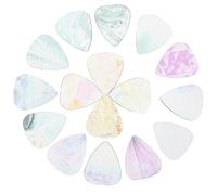VOSAREA 16pcs Acoustic Guitar Picks Made of Agate Three Thicknesses Lightweight and Portable Guitar Practice Picks Suitable for Ukulele
