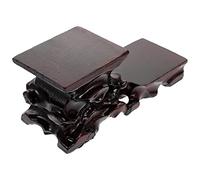 VOSAREA 1pc Antique Base Wood Gemstone Fish Tank Display Base Decor for Wood Plant Base Brackets for Shelves Crystal Stand Ebony Wooden Pallets Jade Statue Base Office Tea Set Storage Rack
