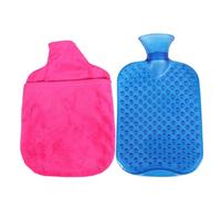 VOSAREA 1pc High-Density PVC Hot Water Bottle with Hand Insert Bag Anti-Leak Hot Water Bag for Winter Hand Warmer Salient Surface for Comfortable Touch Suitable for All Ages