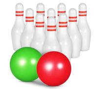 VOSAREA 1set Miniature Bowling Pin Set Dollhouse Bowling for Party Decorations Restaurants and Unique Home Decor High Simulation Design