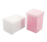 VOSAREA 2 Boxes Lash Extension Glue Cleaning Wipes Lint-Free Pads for Eyelash and Nail Polish Bottle Remover Pads in White and Pink for Professional Eyelash and Nail Care