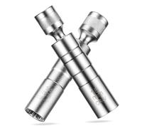 VOSAREA 2 Pcs Magnetic Thread Spark Plug Socket Angle Steel Removal Tool for Cars and Motorcycles Durable Automotive Maintenance Repair