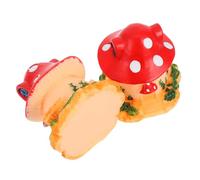 VOSAREA 2 Pcs Miniature Mushroom House Model Garden Decorations with Fine Workmanship Pvc Material, Creative Adorable Design for Pet Crawler and Balcony Ornament