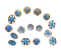 VOSAREA 2 Sets Nail Charms Nail Accessories Metal Retro Unique Design Versatile Options for Birthdays and Proms 16pcs Assorted style