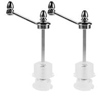 VOSAREA 2 Sets Zinc Alloy Manual Pepper Mill Grinder Replacement Parts with Aluminum Pole, Precision Grinding and Easy to Disassemble, Vintage Style for Outdoor Picnics and Dining