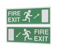 VOSAREA 2 Signs Sheet Fire Exit Sign Stickers Self Adhesive Paper with Visible Design for Accident Prevention for Stairs and Office Buildings