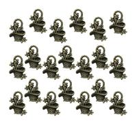 VOSAREA 20pcs Alloy Retro Flower Basket Charm Pendants with Fine Workmanship, Unique Shape Design for Keychain and Keyring DIY Jewelry Making Accessories