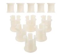 VOSAREA 20pcs Expandable Beige Plastic Caster Sleeve Inserts for Furniture Stem Replacement, Abrasion Resistant Small Caster Stem Sleeves for Office Chair Wheel Socket Repair