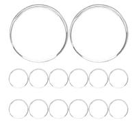 VOSAREA 20pcs Glass Nail Polish Colour Display Rings for Nail Art Designs round Dome Cabochons with Aesthetic Appeal and Convenient Display for Personal Use
