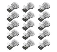 VOSAREA 20pcs T Tap Wire Connectors 3 Way 2 Pin Low Voltage Electrical Wiring Splice Connectors for LED Strip Lights and Cables with Strong Clamping Force and Solderless Quick Connect