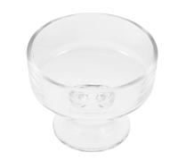 VOSAREA 220ml Footed Glass Dessert Cup, Wide Feet for Pudding and Snacks | Smooth Surface, Elegant Chic Style, Versatile Serving Choice for Tea, Buffet Stations, Restaurants and Guests