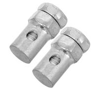 VOSAREA 2pcs Bicycle Brake Cable Crimp Ends Replacement, Metal Throttle Cable Stops with Maximum 2.5mm Steel Wire Thickness, Sturdy and Easy Maintenance for Bike and Outdoor Sports