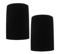 VOSAREA 2pcs Black Flocked Foam Mic Cover Windscreen Compatible with Fifine K688 Microphone, Noise-canceling Sponge Sleeve for Dj Karaoke Studio Recording