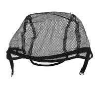 VOSAREA 2pcs Black Mesh Wig Caps with Adjustable Strap for Wig Making and Hair Holding, Stretchable Breathable Net Caps, Washable Hairnets for Comfortable Wear