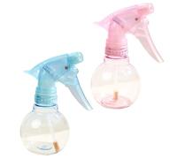 VOSAREA 2pcs Blue Plastic Hand Press Spray Bottles with Curved Design, Fine Mist Hairdressing and Gardening Sprayers, Comfortable to Feel and Lightweight for Home and Travel Use