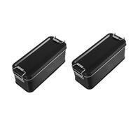 VOSAREA 2pcs Box Biscuit Barrels Airtight Storage Christmas Cookie Tins Lid Tinplate Cookie Jar