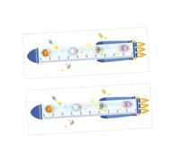 VOSAREA 2pcs Boy Growth Chart Height Measuring Stickers for Wall Decor Cute Cartoon Animal Design for Boys and Girls Room Nursery and Kindergarten Removable Wall Decals for Tracking Height
