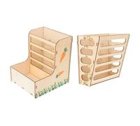 VOSAREA 2pcs Bunny Hay Feeder Rack for Small Animals and Guinea Pigs, Wear-resistant Synthetic Material with Convenient to Add Design, Household Rabbit Hay Holder for Easy Feeding