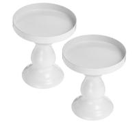 VOSAREA 2pcs Cake Tray Cake Stand 3.54x3.14x3.14in Iron Alloy Elegant Decorative Dessert Display Tray for Home Party