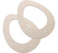 VOSAREA 2pcs Easter Egg Wreath Frames Wooden DIY Floral Arrangement Rings 23x30cm Egg-shaped Wood Rings for Crafts Home Door Decorations