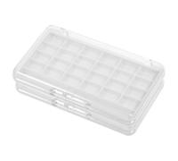 VOSAREA 2pcs Empty Eyeshadow Palette Container with 24 Slots, Lid DIY Refillable Makeup Organizer for Lipstick, Blush, and Highlighter Storage, Portable Cosmetic Storage Box for Travel