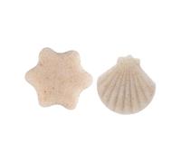 VOSAREA 2pcs Facial Exfoliating Sponges Set with Walnut Powder Biodegradable for Gentle Face Cleansing and Makeup Removal, Hexagon Shell Shape Pads for Daily Skincare