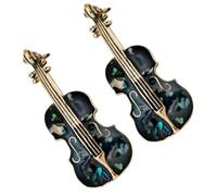 VOSAREA 2pcs Fashionable Cello Brooch Set, Shell Material Decorative Corsage Pins for Women, Delicate Music Instrument Jewelry Accessories for Clothing and Special Occasions