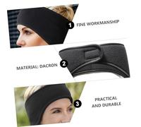 VOSAREA 2pcs Fleece Ear Warmers Headbands for Winter Outdoor Sports Elastic Unisex Warm Hairband for Yoga Running Climbing Breathable Comfortable Cold Weather Wrap