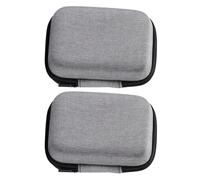 VOSAREA 2Pcs Grey EVA Multifunctional Microphone Storage Bags with Earphone and Guitar Pick Organizer, Portable Outdoor Cable Organizer Case for Travel and Accessories