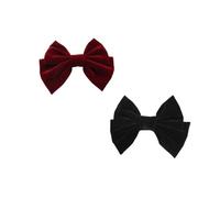 VOSAREA 2pcs Hair Accessories Bowknot Hair Circle 6.3x4.72 Inch Velveteen Material Simple Chic Style Easy to Match with Outfits for Daily Wear
