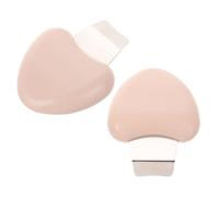 VOSAREA 2pcs Heart-shaped Blackhead Cleaning Tool for Women, Stainless Steel and Plastic Pimple Scraper with Precise Cleaning and Hair Follicle Cleansing, for Facial Impurities Removal