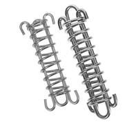 VOSAREA 2pcs Heavy Duty Stainless Steel Shock Absorber Spring Bungee Dog Leash for Large Dogs Outdoor Camping Activities