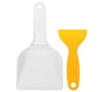 VOSAREA 2pcs Ice Scraper Kitchen Scraper Tool Refrigerator Ice Spade White Sturdy Material Suitable for Hard-to-Reach Places Cleaning Windows