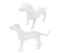 VOSAREA 2pcs Inflatable Dog Mannequin White Pvc Puppy Mannequins Realistic Appearance for Pet Clothing Display, Convenient to Carry and Store, for Store Decoration and On-the-go Use