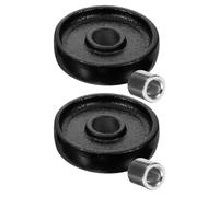 VOSAREA 2pcs Jack Front Wheels Jack Bearing Rollers 2 Ton Capacity Iron Material 2.55x2.55x0.59in Dimensions Good Stability Repair Parts in Work Scenarios