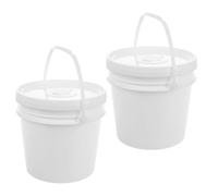 VOSAREA 2pcs Large 10l Wet Wipes Dispenser Bucket with -Proof Lid, Plastic Portable Wet Wipe Holder for Travel and Car Use, Refillable Multi-Functional Storage Container