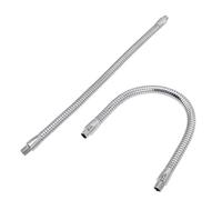 VOSAREA 2pcs Led Light Pole Gooseneck Extension External Threaded Flex Leg 300mm Adjustable Soft Tube Stand for Diy Lamp Fixtures and Spotlights