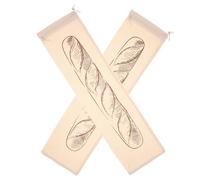 VOSAREA 2pcs Linen Drawstring Bread Bags, Reusable Cotton Linen Bread Storage Bags for Homemade Loaf and Baguette, Kitchen Baking Food Packing, Coffee Color